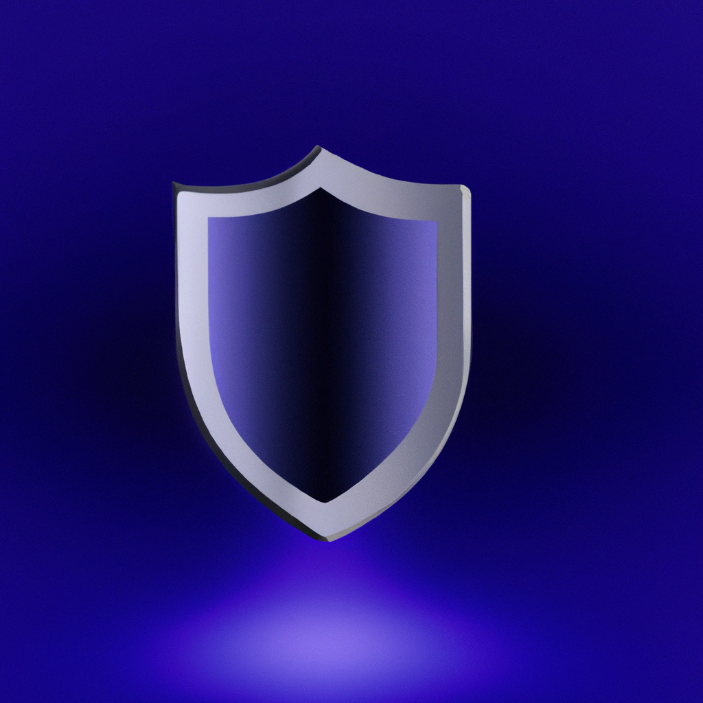 보안을 상징하는 추상 그라디언트 방패 배경 이미지