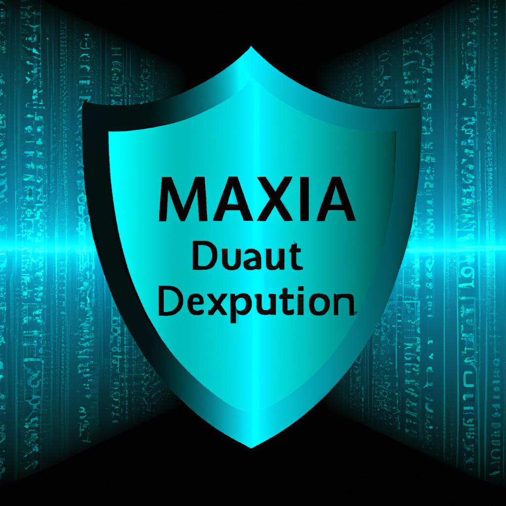 데이터 보호를 상징하는 자물쇠와 방패 일러스트