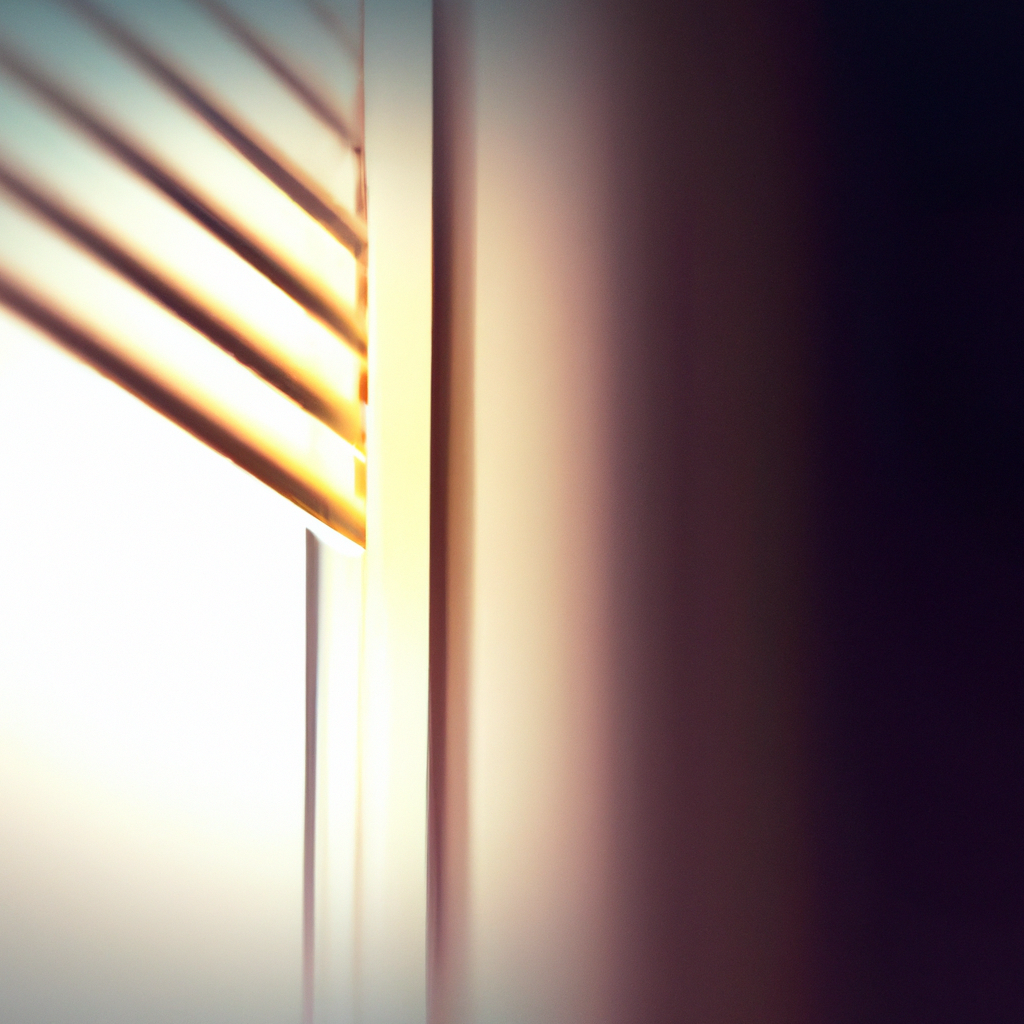 스튜디오 벽에 드리운 자연광 그래디언트와 테스트 스와치